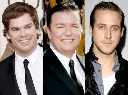 Michael C. Hall, Ricky Gervais, Ryan Gosling Michael C. Hall, Ricky Gervais, Ryan Gosling